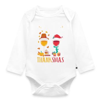Cadeaux de Noël Noël - Body Bébé bio manches longues - blanc - Devant