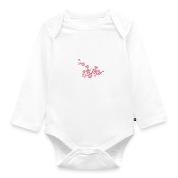 Hallo Grospi Opi Schweiz Hallo Opa Schweiz Baby - Baby Bio-Langarm-Body - Weiß - Vorne