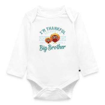 Big Brother 2023 Bébé Thanksgiving Turquie Garçons - Body Bébé bio manches longues - blanc - Devant