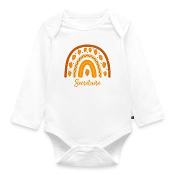 Elue meilleure secrétaire | Idée Cadeau secrétaire - Body Bébé bio manches longues - blanc - Devant