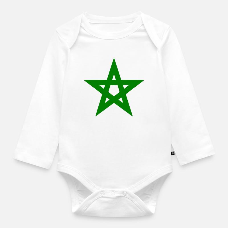 ÉTOILE DU MAROC - Body Bébé bio manches longues - blanc