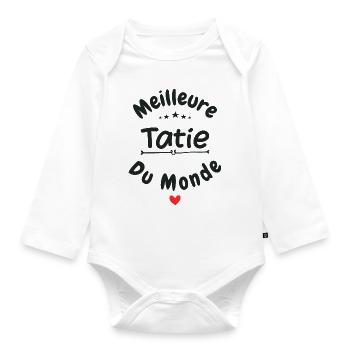 Meilleure tatie du monde - Body Bébé bio manches longues - blanc - Devant
