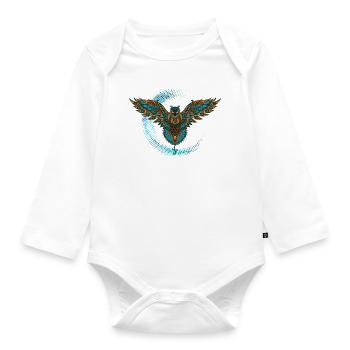 Falcon - Organic Longsleeve Baby Bodysuit - white - Front