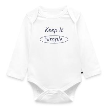 Restez simple - Body Bébé bio manches longues - blanc - Devant