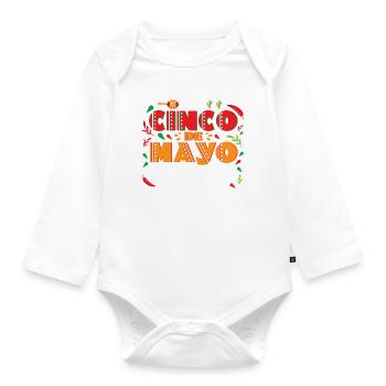 Cinco De Mayo 5 De Mayo Viva Mexico Geschenk - Baby Bio-Langarm-Body - Weiß - Vorne