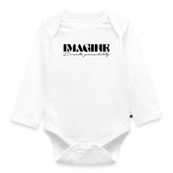 Imagine Create possibility - Organic Longsleeve Baby Bodysuit - white - Front