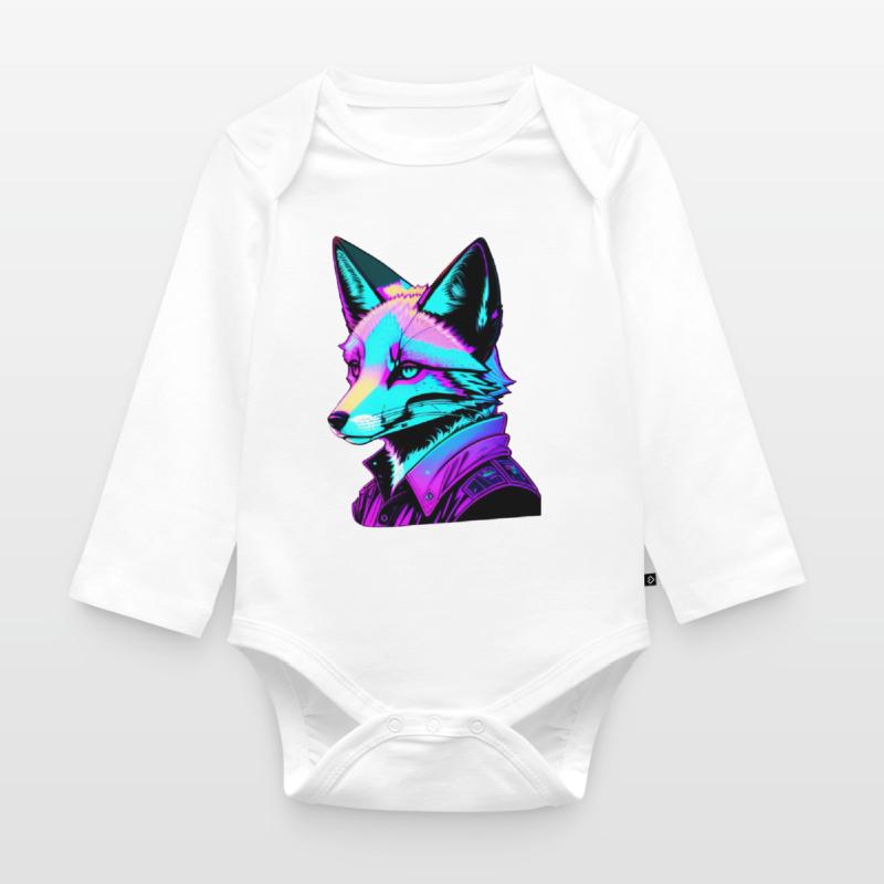 Fuchs Design Future Space coloré Body Bébé bio manches longues