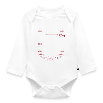 Es war einmal eine Legende. Februar 2017 Geburtsta - Baby Bio-Langarm-Body - Weiß - Vorne
