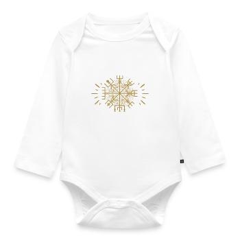 Wegweiser MOTIVATION - VEGVISIR - Baby Bio-Langarm-Body - Weiß - Vorne