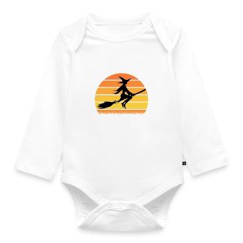 Ich bin eine HEXE ich darf das - Baby Bio-Langarm-Body - Weiß - Vorne
