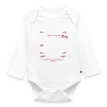 Once upon a time there was a legend. September 1985 Birth - Organic Longsleeve Baby Bodysuit - white - Front