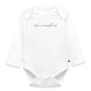 Slogan 1 - Baby Bio-Langarm-Body - Weiß - Vorne