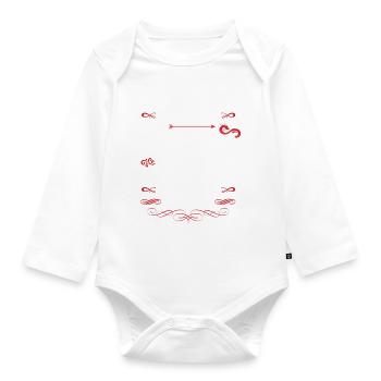 Once upon a time there was a legend. January 1958 Birthday - Organic Longsleeve Baby Bodysuit - white - Front