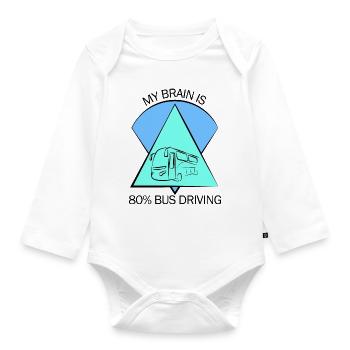 Bus Bus Driver School Bus Bus Bus Bus Driver - Organic Longsleeve Baby Bodysuit - white - Front