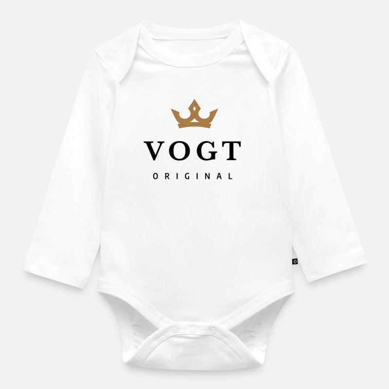 Vogt - Baby Bio-Langarm-Body - Weiß