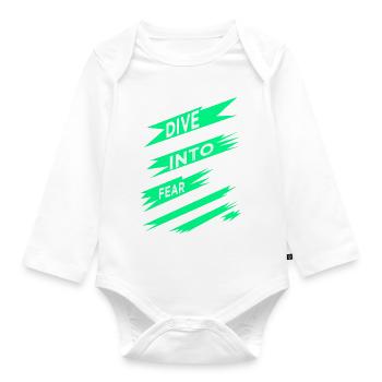 extreme sports cultivating courage quote - Baby Bio-Langarm-Body - Weiß - Vorne