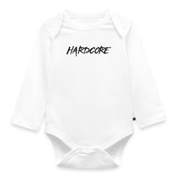 Hardcore, Black Version-One - Baby Bio-Langarm-Body - Weiß - Vorne