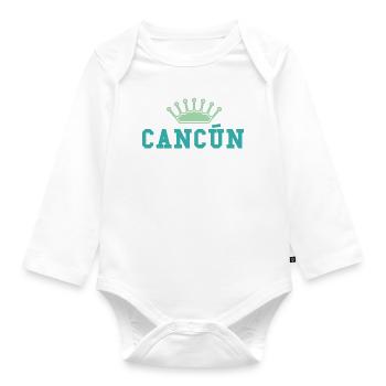 Cancún 2024 Mexique - Body Bébé bio manches longues - blanc - Devant
