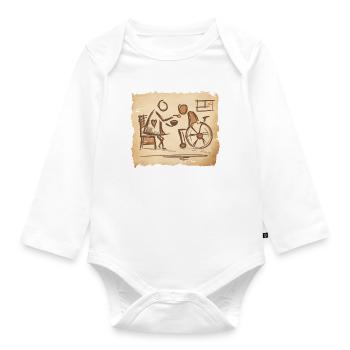 Geriatric Nurse, Caregiver, Caregiver -Vintage Art - Organic Longsleeve Baby Bodysuit - white - Front