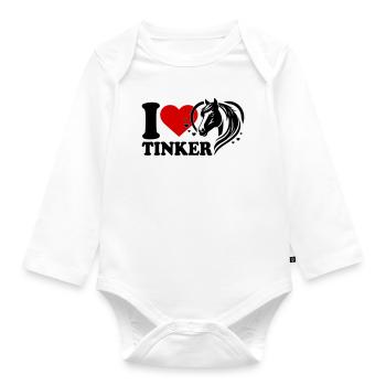 I love horse Tinker - Organic Longsleeve Baby Bodysuit - white - Front