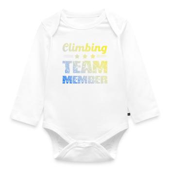 Climbing Team - Baby Bio-Langarm-Body - Weiß - Vorne