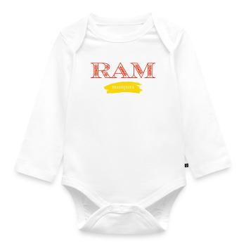 ram - Body Bébé bio manches longues - blanc - Devant