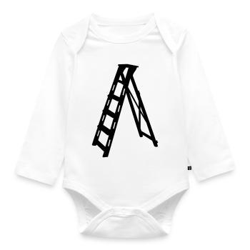 Leiter - Baby Bio-Langarm-Body - Weiß - Vorne