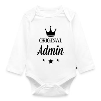 Original 3 étoiles luxe Admin - Body Bébé bio manches longues - blanc - Devant