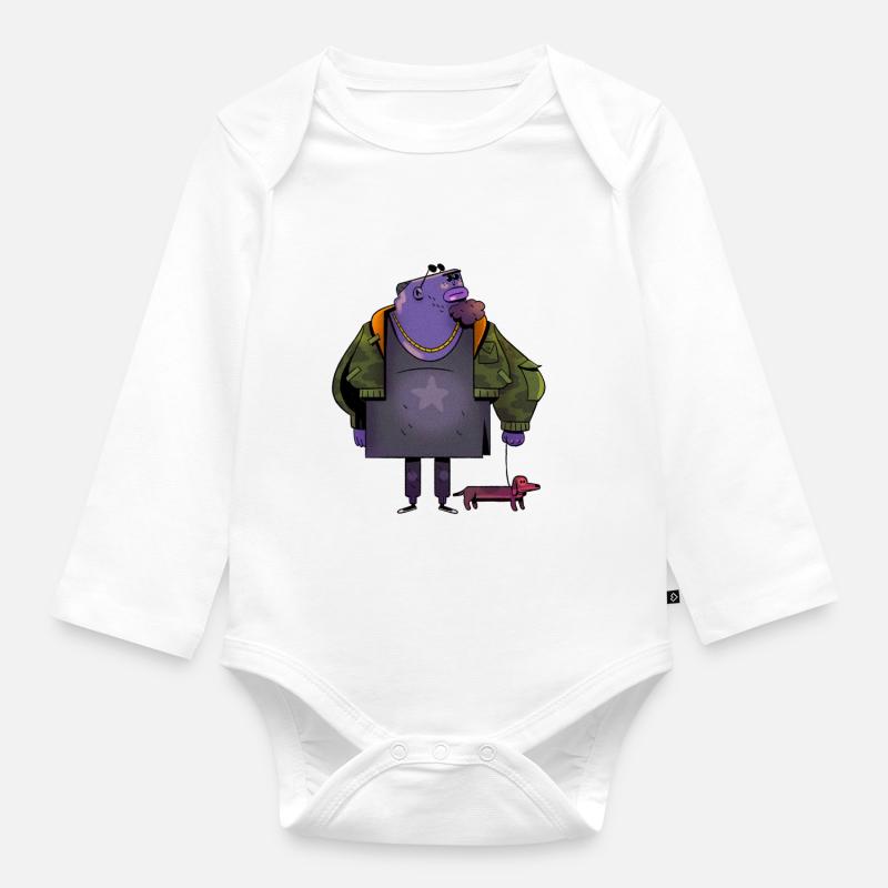 Mec 1 - Body Bébé bio manches longues - blanc