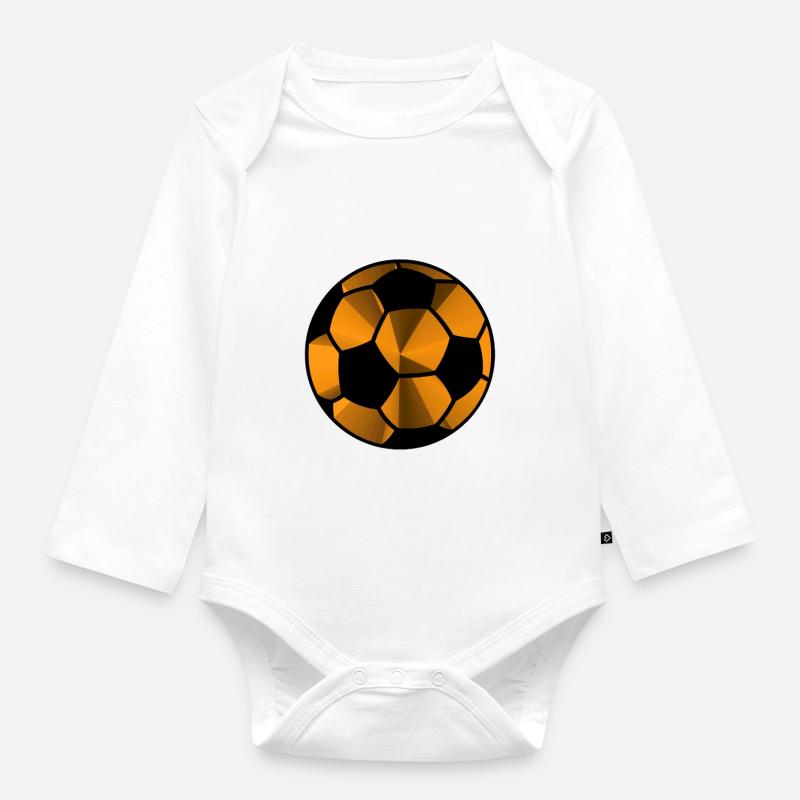 Fußball Terminator - Baby Bio-Langarm-Body - Weiß