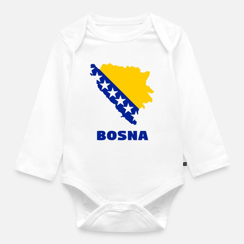 Bosna - Body Bébé bio manches longues - blanc