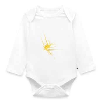 abstraite de l’argent de l’étoile - Body Bébé bio manches longues - blanc - Devant