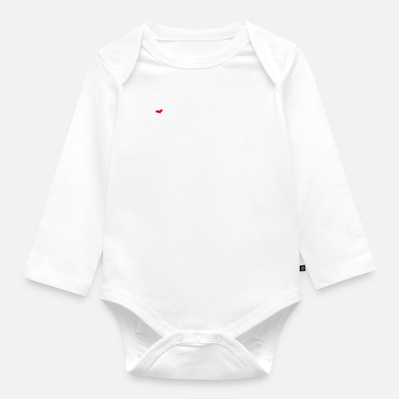 Empreinte de chaussures de montagne de randonnée - Body Bébé bio manches longues - blanc