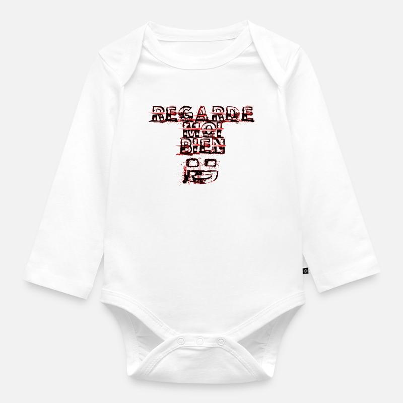 Smile - Baby Bio-Langarm-Body - Weiß