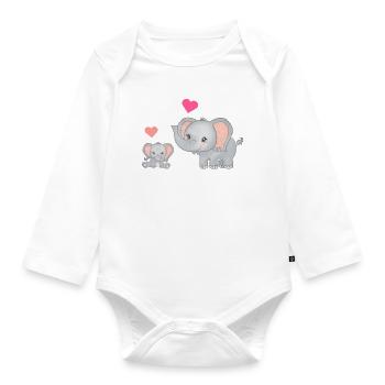 Grande soeur Cadeau fille - Body Bébé bio manches longues - blanc - Devant
