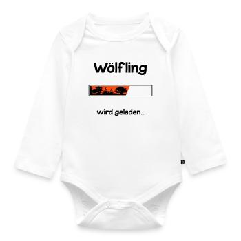 Wölfling wird geladen (Edition 2021) - Baby Bio-Langarm-Body - Weiß - Vorne