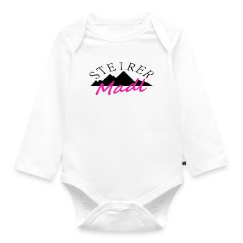 Steirer Madl Statement lustige Sprüche Österreich - Baby Bio-Langarm-Body - Weiß - Vorne