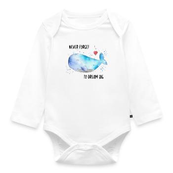 Wal Willy II - Baby Bio-Langarm-Body - Weiß - Vorne