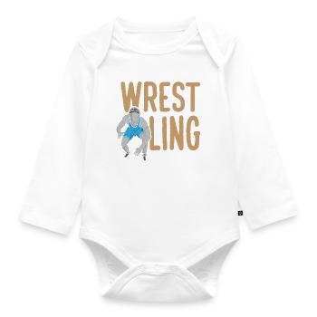 Wrestling Wrestler - Baby Bio-Langarm-Body - Weiß - Vorne