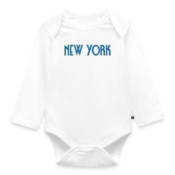 New York - Body Bébé bio manches longues - blanc - Devant