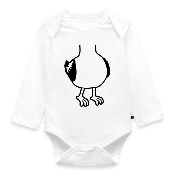 Costume seagull without head - Organic Longsleeve Baby Bodysuit - white - Front