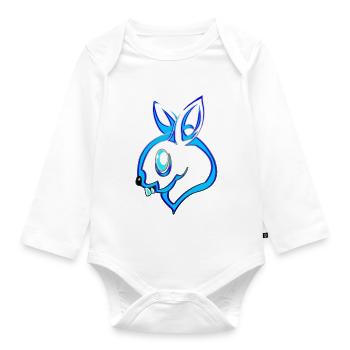 Kelinci Biru Online - Organic Longsleeve Baby Bodysuit - white - Front