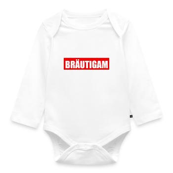 Team bräutigam - Baby Bio-Langarm-Body - Weiß - Vorne