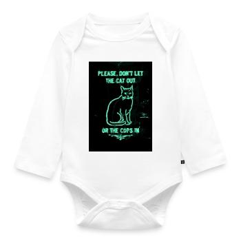 Cope cat - Baby Bio-Langarm-Body - Weiß - Vorne