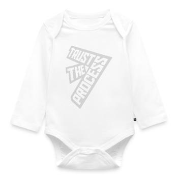 trust the process Quote - Organic Longsleeve Baby Bodysuit - white - Front