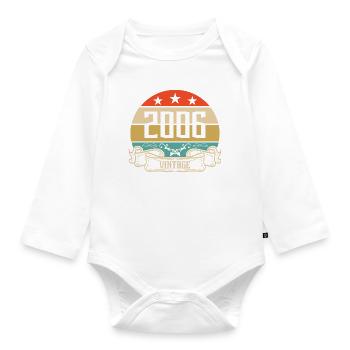 2006 Vintage Geburtstag Retro Classic - Baby Bio-Langarm-Body - Weiß - Vorne
