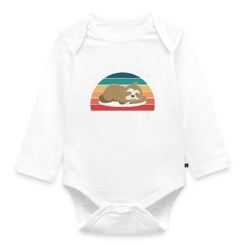 Je le ferai demain humour paresseux cadeau vintage - Body Bébé bio manches longues - blanc - Devant