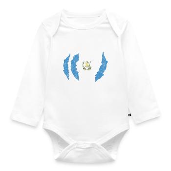 Guatemala drapeau guatémaltèque ADN I cadeau - Body Bébé bio manches longues - blanc - Devant