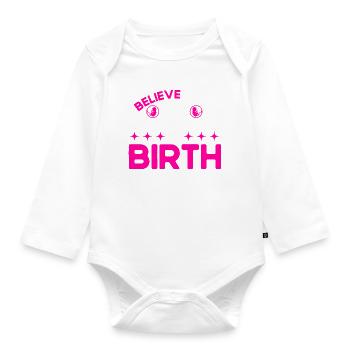 Obstétricien Sage-femme Doula Cadeau - Body Bébé bio manches longues - blanc - Devant