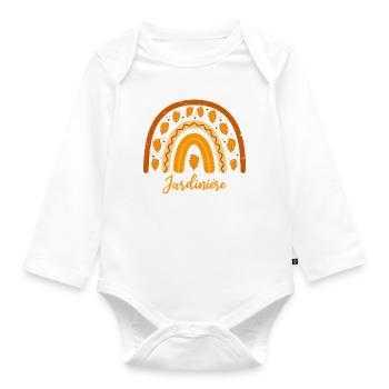 Elue meilleure Jardinière | Idée Cadeau Jardinière - Body Bébé bio manches longues - blanc - Devant